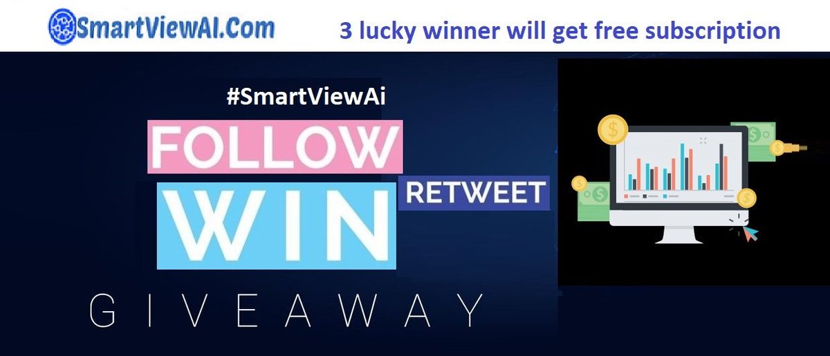 Partnered with #SmartViewAI, one stop trading &amp; sentiment analysis tool, for a Giveaway

To get a chance to win,

1 Retweet this post

2 Reply to this tweet by adding 3 real friends

3 Follow <a href="/Smartviewai/">SmartViewAI.Com</a> &amp; <a href="/DesiCryptoHodlr/">Shalini⚡</a>

Three lucky winners win FREE #SmartViewAi Subscriptions