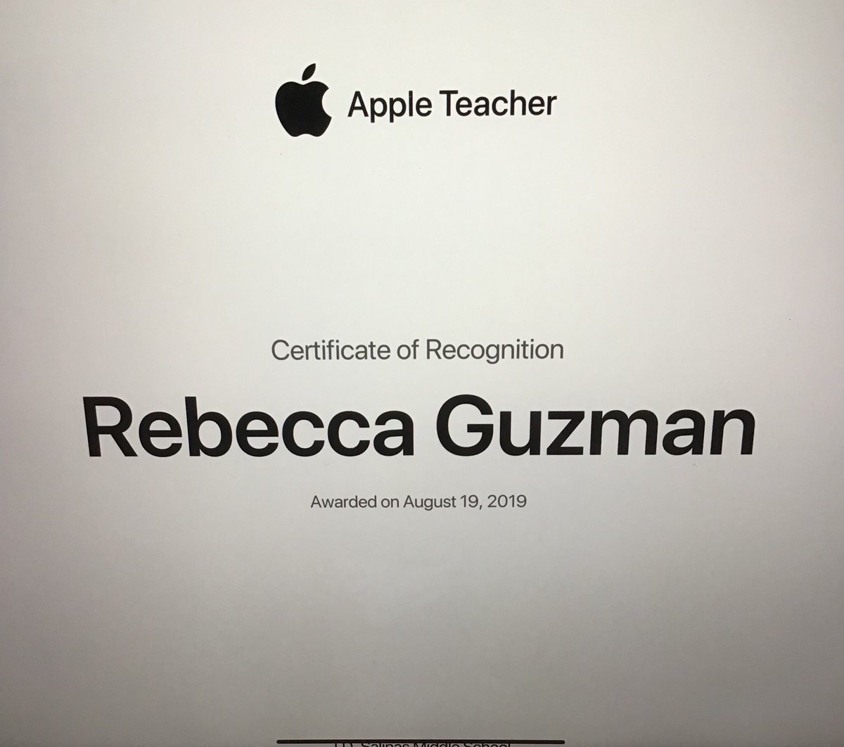 RGGuzman18's tweet photo. Woo-hoo!! 🎉🤓 I became an Apple Teacher!! @WEAREJD @n15ortiz @lajoyaisd @LaJoyaISDEdTech @AppleEDU #WeAreJD❤️ #LJTECHi3 #lifelonglearner https://t.co/W6ldDBC3qj