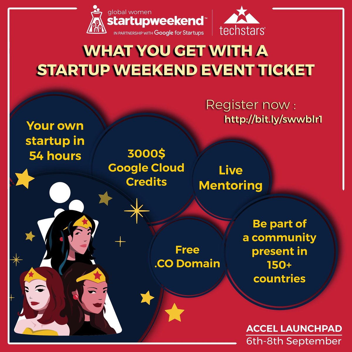 dswblr's tweet photo. Well, what could be better than building a Startup over the Weekend?

Join us from 6th-8th, September at Accel Koramangala and learn from the best mentors in the ecosystem to build a MVP in 54 hours! You wouldn't want to miss out on this!

Ticket link: https://t.co/EtVgfk2byM https://t.co/39kf4uTTzp
