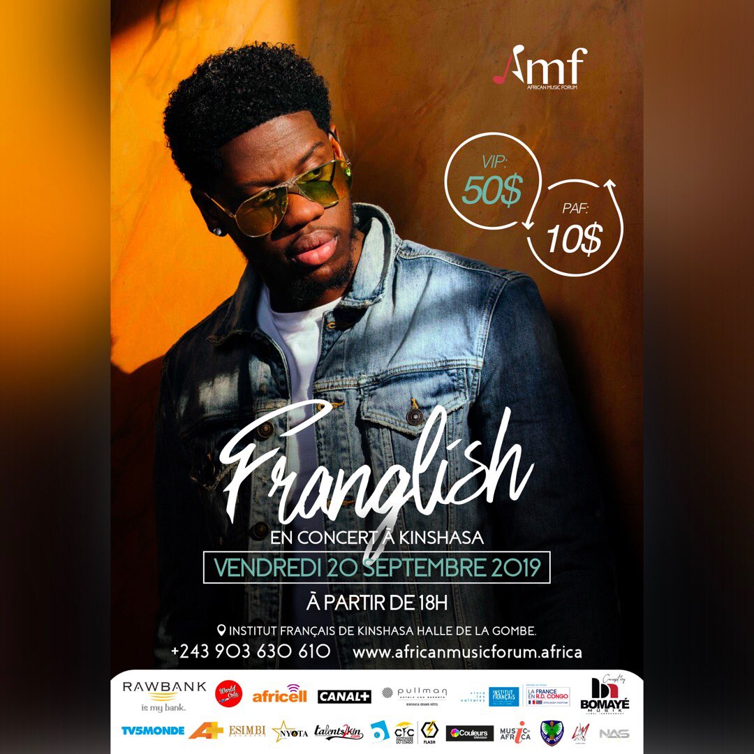 Amfofficiel's tweet photo. @MrFranglish en concert à #Kinshasa le 20 septembre 2019. Toute l’Afrique en parle...🙋🏾‍♂️🙋🏾‍♂️🙋🏾‍♂️ 

#africanmusicforum #amf2019 #AMF2 https://t.co/brvMUcayE3