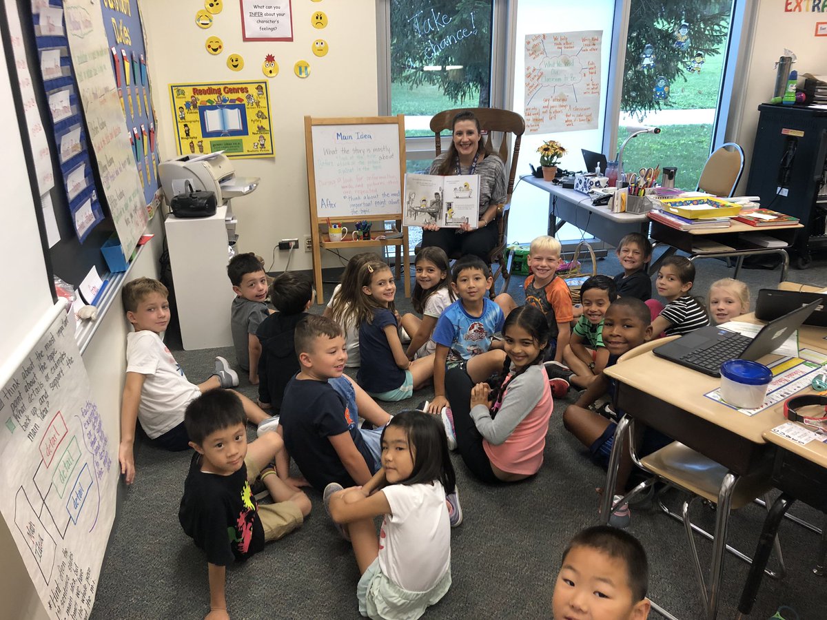 No better way to start the day than reading to students! #d15