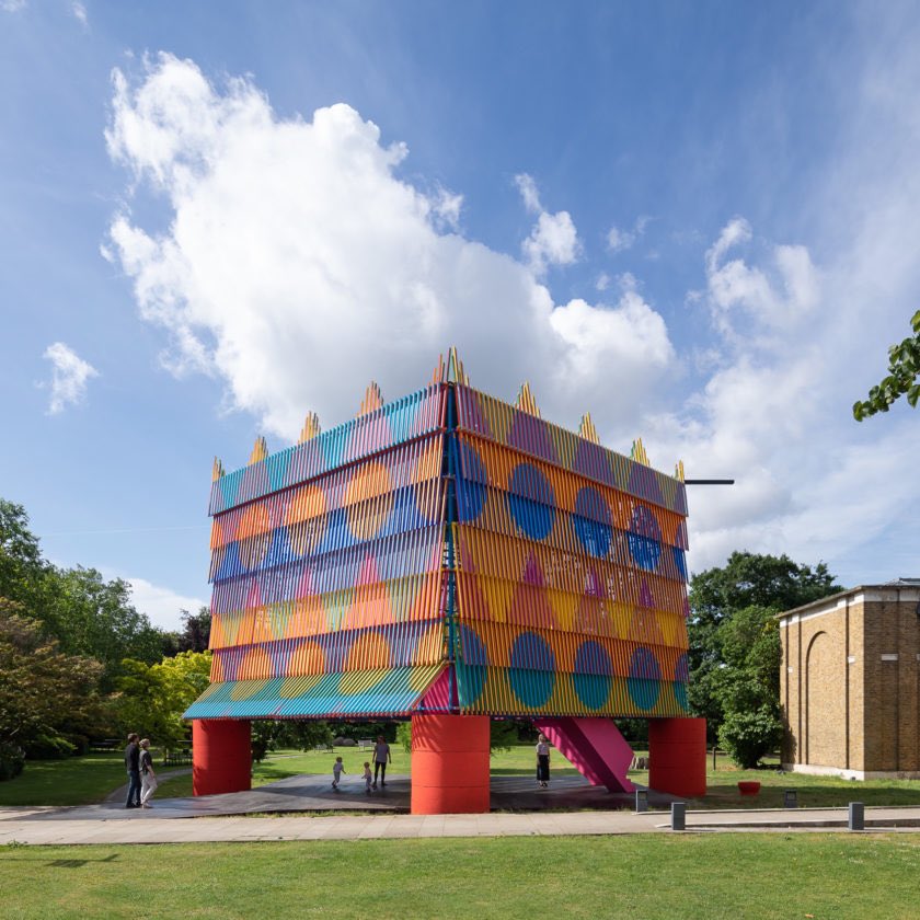 In the latest episode of ‘Thought Starters,’ architects Alex Gore &amp; Timothy Smith discuss why the little details matter when it comes to buildings. 
Pictured is #thecolourpalace designed by Alex’s studio <a href="/Pricegore/">Pricegore</a> in collaboration with <a href="/YinkaIlori_/">Yinka Ilori</a> 
🎧 bit.ly/2NaVQWo
