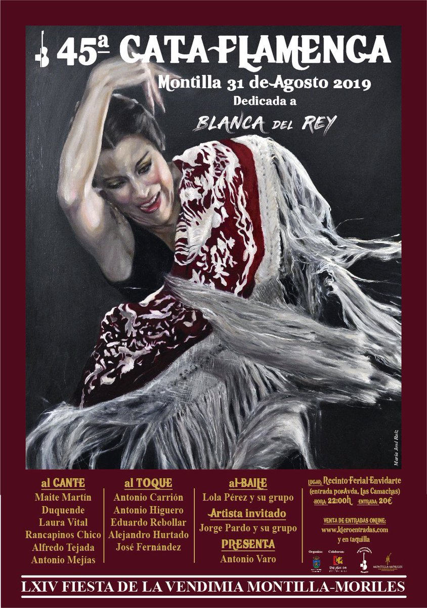dipucordoba's tweet photo. Poco a poco se van conociendo los detalles de la 45ª #CataFlamenca de #Montilla #CórdobaESP. En el marco de la LXIV Fiesta de la #Vendimia. https://t.co/gSicKpoVJe