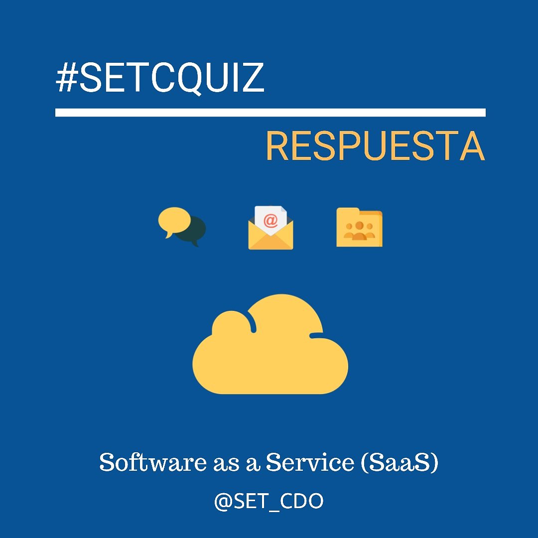 SETCDO's tweet photo. #SETCQUIZ - Respuesta:

Si respondiste A) Software as a Service (SaaS) estás en lo correcto

El modelo Software as a Service ofrece al cliente la facilidad de solamente preocuparse por personalizar y utilizar la aplicación que le ofrece el fabricante. https://t.co/elcYJGZC5g