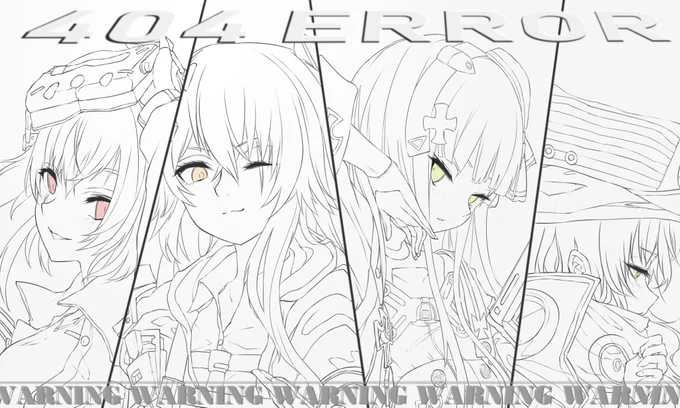 404 ERROR -下書き その2#少女前線 #소녀전선 #ドールズフロントライン #UMP45 #UMP9  #HK416 #G11 