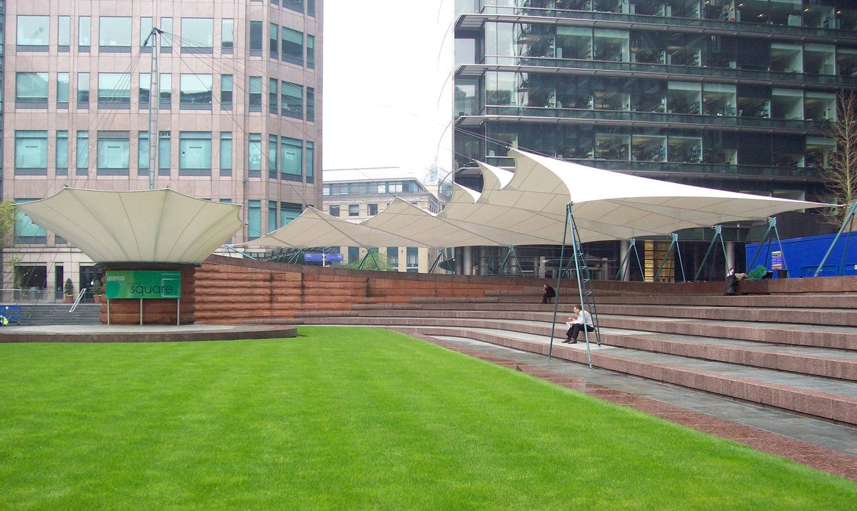 basestructures's tweet photo. Goodbye old friend! We’re a nostalgic bunch this morning as we dismantle Exchange Square canopy for the last time to make way for a park redevelopment, following many years of installing it for annual events. @BroadgateE #tensilefabric #shadecanopy https://t.co/AJPpAwWpEO