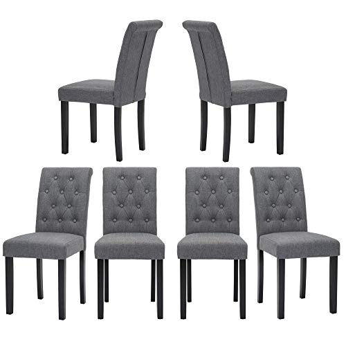 JaymeBest3's tweet image. #diningchairsset #ButtonTufted Set of 6 Upholstered Fabric Dining Chairs with Button-Tufted Details (Gray) dlvr.it/RBXq5r