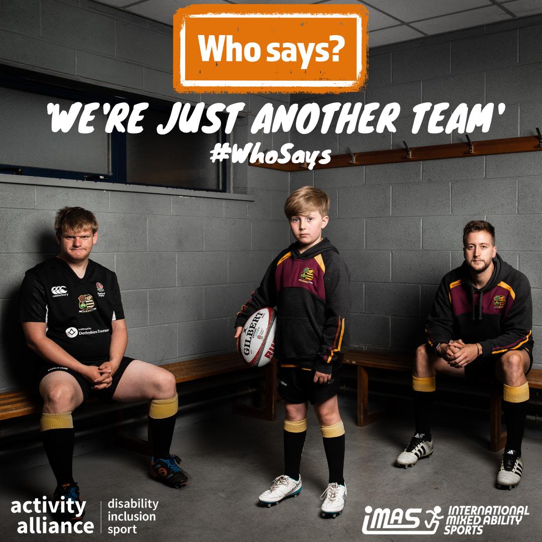 #WhoSays everyone can't take part together? Mixed Ability sports show this isn't true, by including MA sport within a mainstream offer we can ensure everyone has a a choice of sports, regardless of disability! #justanotherteam