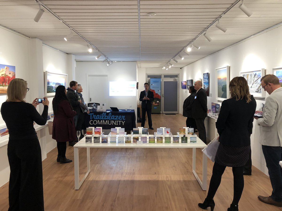 Great night at <a href="/ScottLeggo/">Scott Leggo</a> gallery hearing about <a href="/salesforceapac/">Salesforce APAC</a> accelerators and <a href="/Skedulo/">Skedulo</a> #cbrsfusergroup