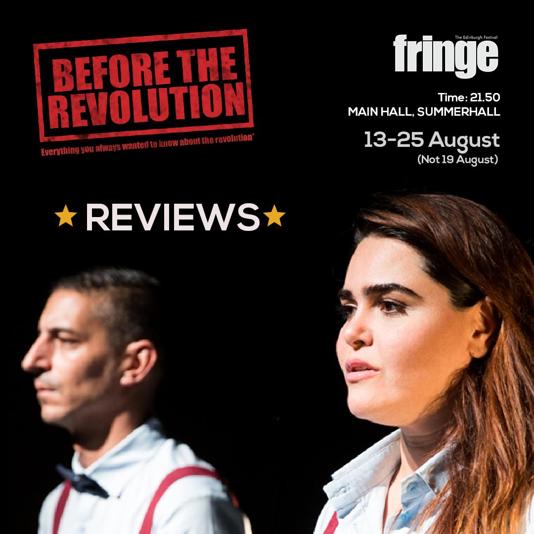 ArabArtsFocus's tweet photo. Recommended by The Guardian, rating a whopping ★★★★ by The Scotsman &amp; more amazing reviews. 
Come watch Before the Revolution by Ahmed El Attar, showing till 25/8 at @summerhallery's main Hall.
Get your ticket now!
🎟️: https://t.co/puMgjT0h5T 
#MakeYourFringe #SHfest19 https://t.co/CuW3GXvUdq