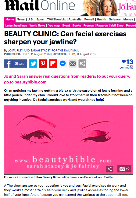 FourLeafLondon's tweet photo. BEAUTY CLINIC: Can facial exercises sharpen your jawline? https://t.co/h02HEEurFK via @MailOnline Facial fitness expert Carme Farré @FaceToned featured in @YOUMagSocial https://t.co/zTYJT8QuVp