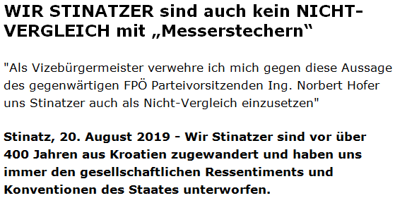 Der Vizebürgermeister von #Stinatz, Josef Kreitzer, wehrt sich gegen Nicht-Vergleich von Norbert #Hofer im gestrigen #ORF Sommergespräch. #Burgenland