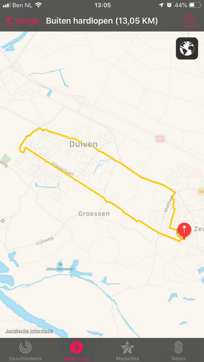 Deze hardlooproute lijkt wel wat op de oude Hockenheimring 🏃🏻‍♂️🏎😊 #running #13kilometer