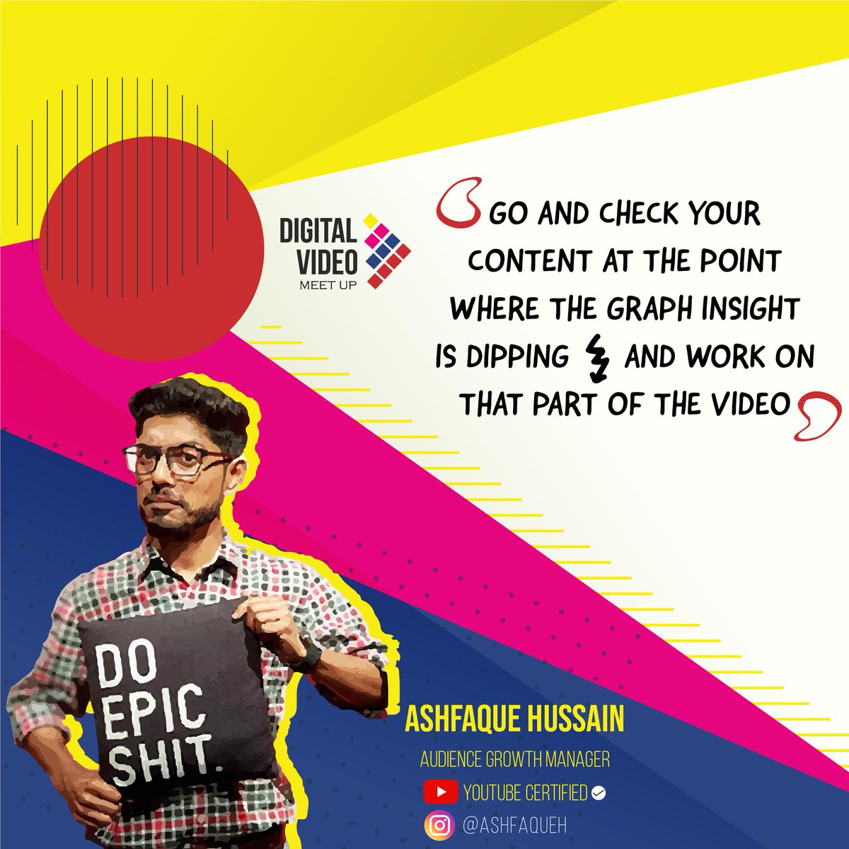 VideoMeetup's tweet photo. #YouTube #Tip #3 : Always keep an eye on your Insights graph and look for dips

#YouTubeMarketing #YouTuber #VideoMarketing #TipsnTricks https://t.co/kASHTOXnY4