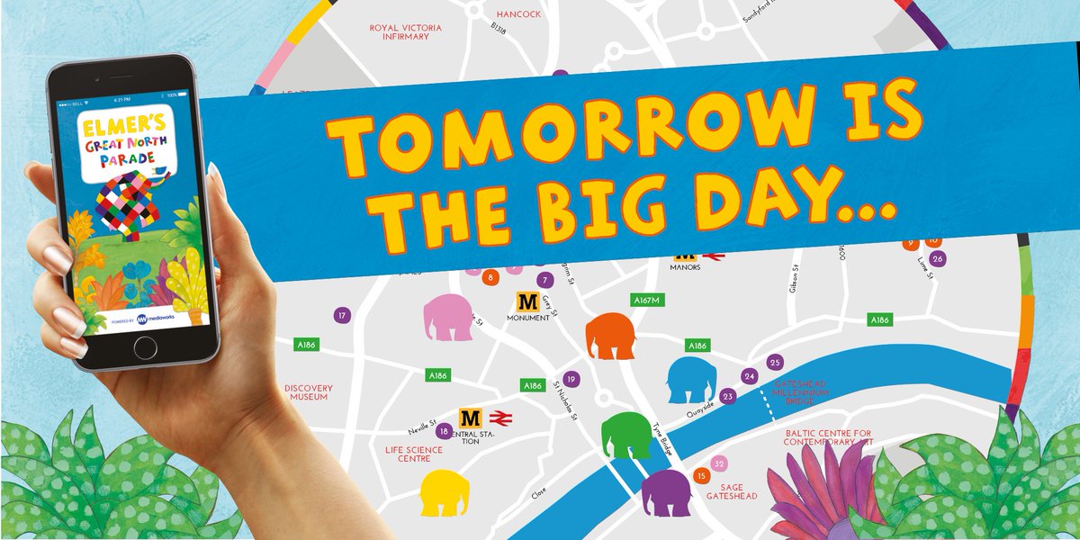 talesonthetyne's tweet image. Drum roll please... our app &amp;amp; map are available to download now! Visit bit.ly/elmer-app-map to get all the info you need to start your Elmer adventure from tomorrow! All proceeds from sales of the app &amp;amp; map donations will support the work of @stoswaldsuk. #GreatNorthElmer