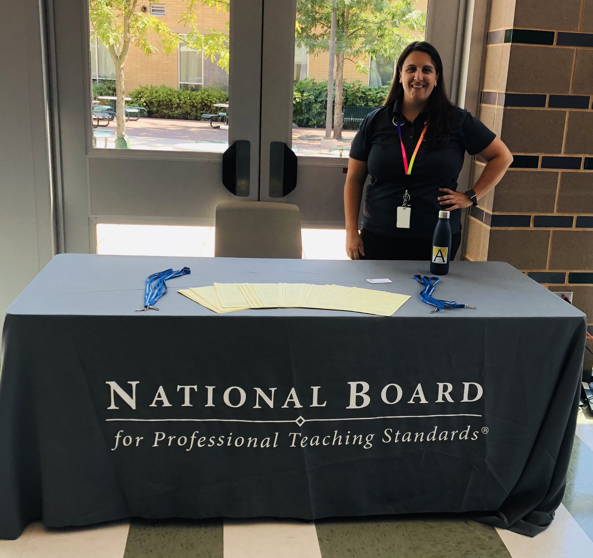 NancyRoutson's tweet photo. Are you a teacher, librarian, or counselor who has ever considered perusing National Board Certification? Stop by my table at #APSFoM to learn about the support and incentives @APSVirginia provides to help you in your journey! @APSlearns @NBPTS #NBCTstrong https://t.co/n0p4EpDSnC