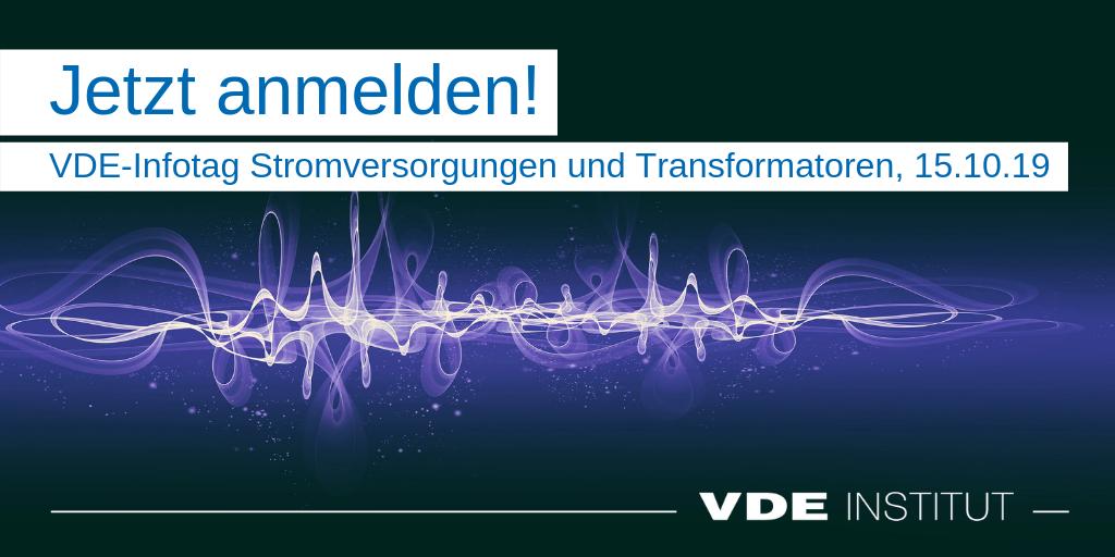 VDEinstitut's tweet photo. An unserem VDE-ZVEI-Infotag "Stromversorgungen und Transformatoren" blicken wir auf den aktuellen Stand der Normung und auf marktrelevante Themen. Melden Sie sich jetzt an! https://t.co/WiBGgZt1zl 
@ZVEIorg #VDE #Strom #Stromversorgung #Transformator #Normung #CEzeichen #EMV https://t.co/HrHFbdyC2e