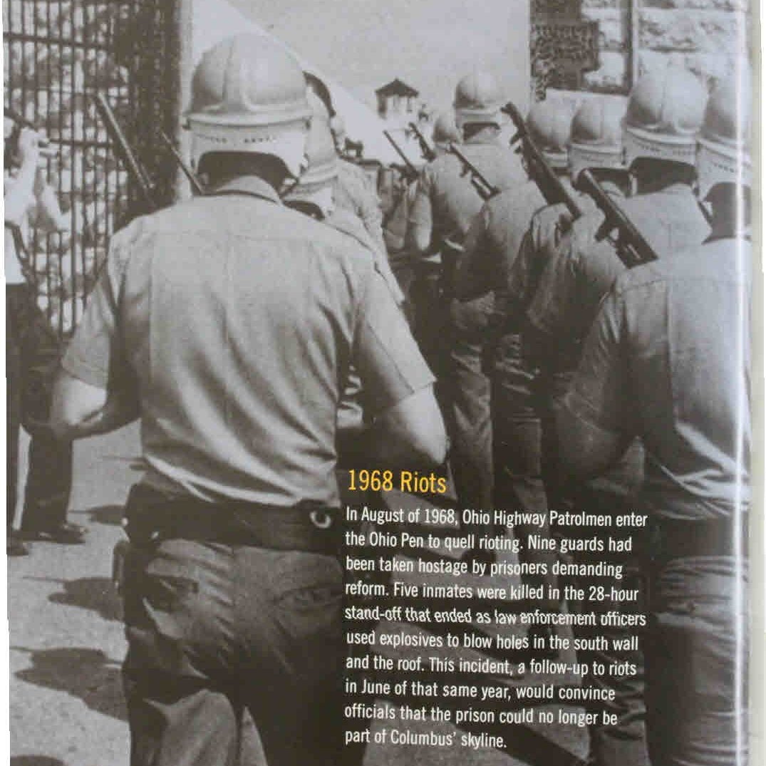 On August 20 of 1968, there was a rebellion at the Ohio State Penitentiary. Nine prison guards were taken hostage and several buildings were set on fire.

ohiohistorycentral.org/w/Ohio_Peniten…