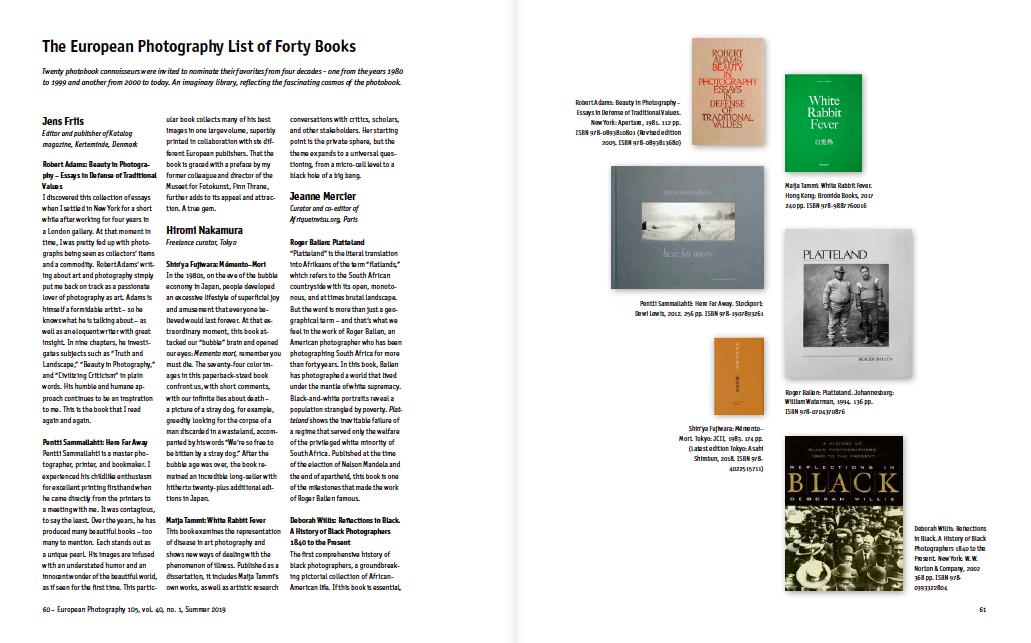 sessionpress's tweet image. ヨーロピアンフォトグラフィー誌に過去４０年間で特筆すべき２冊、橋口譲二さんの『視線』と志賀理江子『螺旋海岸』を選出しました。多くの人に日本の写真が広く伝わるように、今後も務めたくどうかよろしくお願いいたします。 © 2019 European Photography, Berlin, equivalence.com.