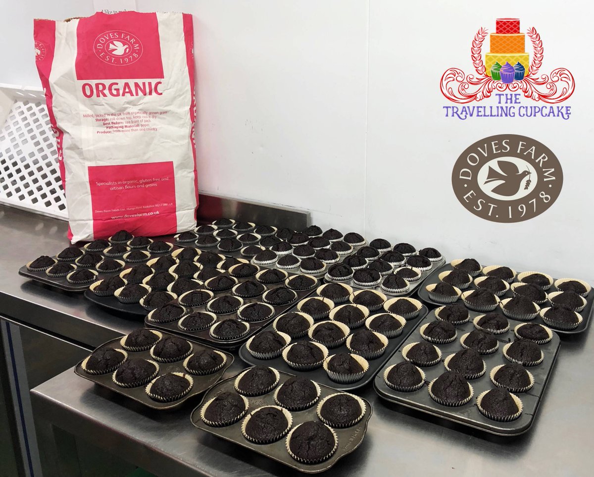 Laverstoke's tweet photo. And Bev and her team @travellingcupcake for hours of baking with @Dovesfarm wonderful donation of flour! Find us in CarFeast and reserve your free place! #countdowntocarfest #carfestevent #droetker #travellingcupcake #dovesfarm #carfeast https://t.co/jnkJiY0sYz