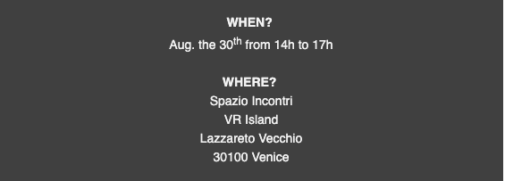 🎉🎉🎉We will be launching #LucidWebPRO our white-labelled platform <a href="/la_Biennale/">La Biennale di Venezia</a>  #VeniceVirtualReality next week! Let us know if you would like to attend the event organised by @screenbrussels &amp; <a href="/Brussels_hub/">hub.brussels</a>. #BiennaleCinema2019 #Venezia76 #WebVR #VR