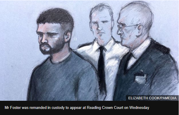 DisgruntledBlkF's tweet photo. After any murder we black folk cross our fingers, hoping that the perp ISN'T black. After the tragic murder of #PCAndrewHarper, court artist Elizabeth Cook has irresponsibly made the WHITE #JedFoster look black in her drawing, cos it fits the narrative. Disgraceful. #WhiteWash https://t.co/y00fZvxgWx