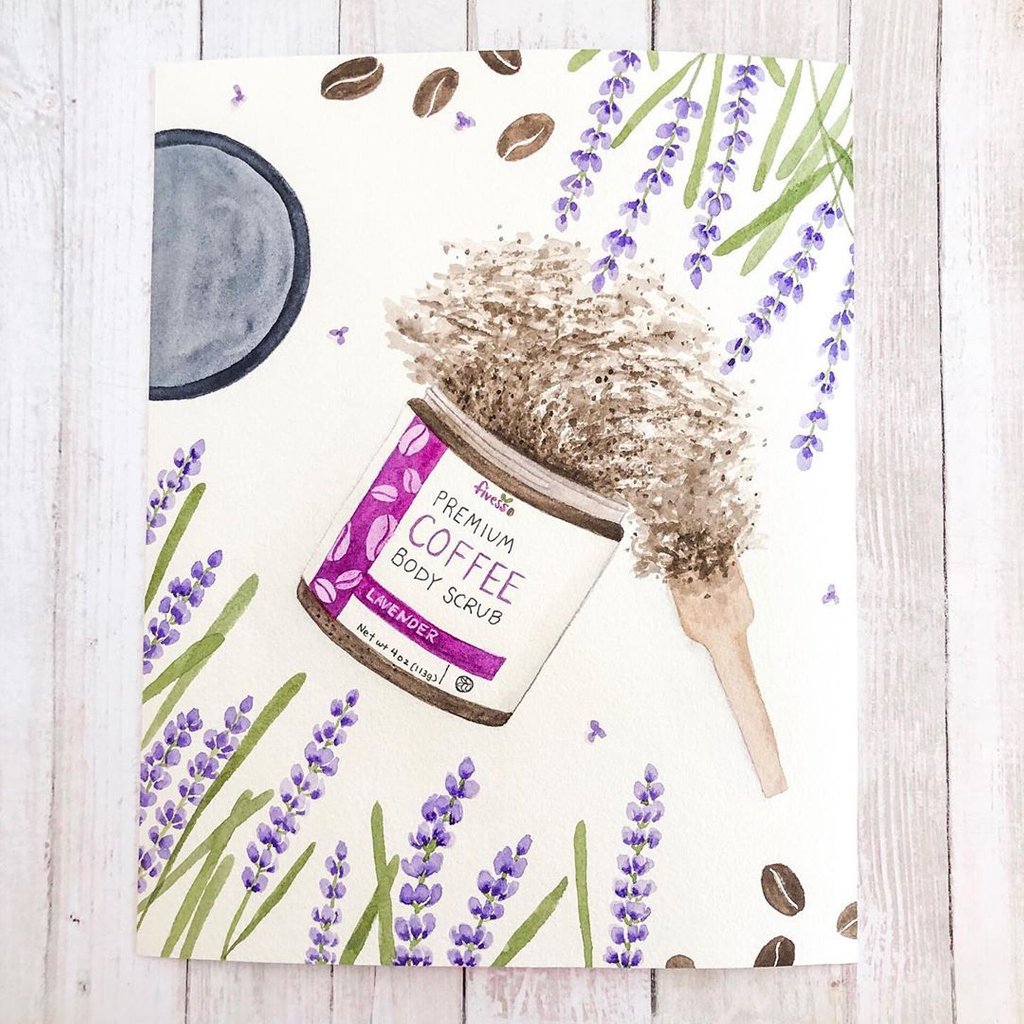 onlyfivesso's tweet photo. We are loving this painting inspired by our Lavender Body Scrub! 💜
.
.
.
#coffeesoap #watercolorart #watercolorpainting #watercolour #watercolorillustration #illustration #fivesso
#coffeesoaps #coffeescrubs #greenbeauty #coffeeskincare #skincare #skincareproducts #beauty https://t.co/3t1zShpZvk