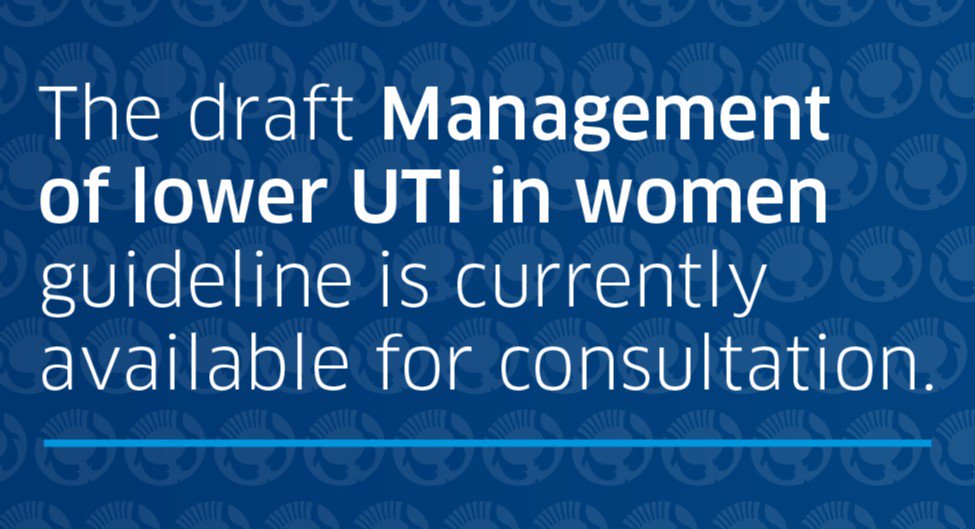 SIGN Guidelines (@signguidelines) on Twitter photo We are looking for your feedback on our draft guideline on management of suspected bacterial lower urinary tract infection in adult women. Consultation closing 12 noon, Friday 13 September 2019. <a href="/online_his/">Healthcare Improvement Scotland</a> <a href="/SAPGAbx/">SAPG</a> <a href="/jacquisneddons/">jacqui sneddon</a> <a href="/raseaton66/">andrew seaton</a>
ow.ly/YvCL50vD117 We are looking for your feedback on our draft guideline on management of suspected bacterial lower urinary tract infection in adult women. Consultation closing 12 noon, Friday 13 September 2019. <a href="/online_his/">Healthcare Improvement Scotland</a> <a href="/SAPGAbx/">SAPG</a> <a href="/jacquisneddons/">jacqui sneddon</a> <a href="/raseaton66/">andrew seaton</a>
ow.ly/YvCL50vD117