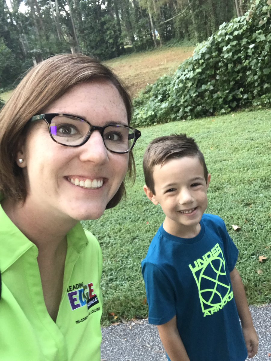 LauraSosebee's tweet photo. Walking to school! First Day! #clemsonlocal #clemsonelementary https://t.co/ZD5F44H14N