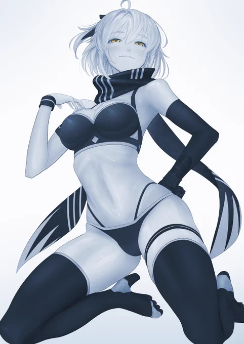 #FGO 水着沖田さん[Gray Scale] 