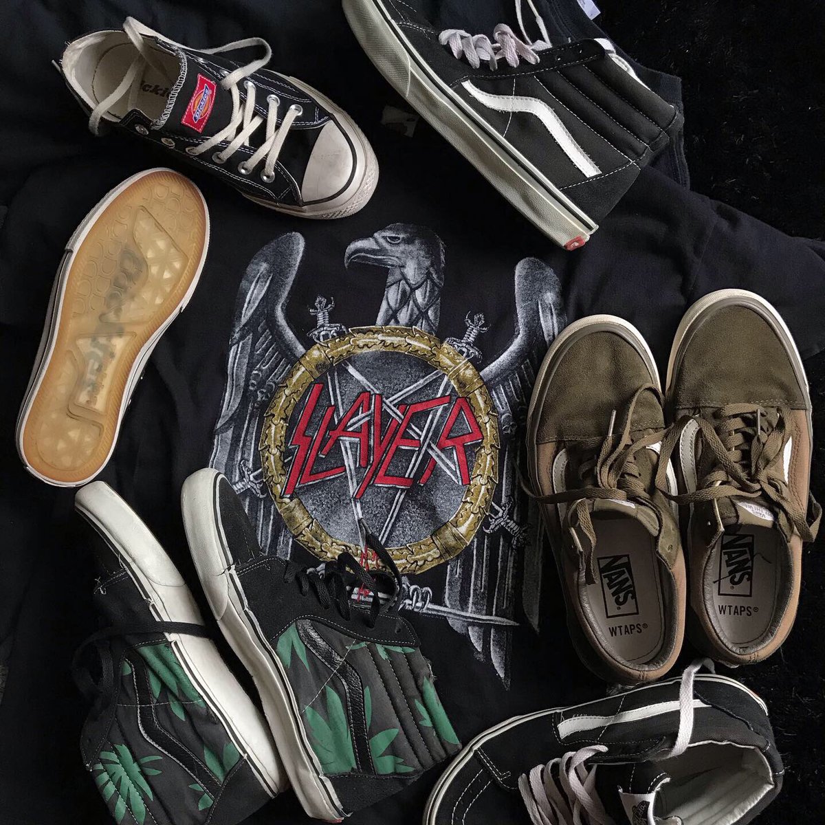 ajienocide's tweet photo. vtg 00's slayer tee

#vault #slayer #slayernation #vaultog #wtaps #wtapsjapan #wheremyvansgo #underthepalms #waffle #offthewall #vanshead #dickiesjapan #dickies https://t.co/KEomzgnpD0
