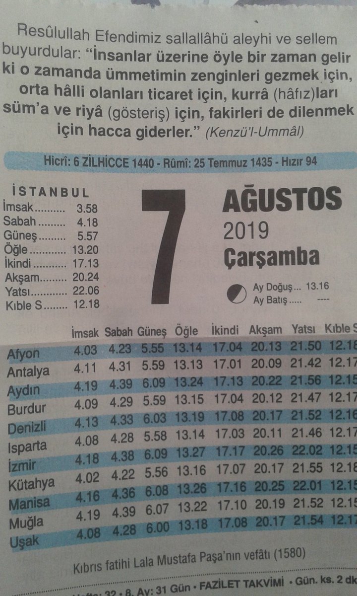 2020 Hayat Rehberi Fazilet Takvimi Yurtici 3 Bolge Ciltli Fazilet Nesriyat 7261969011879