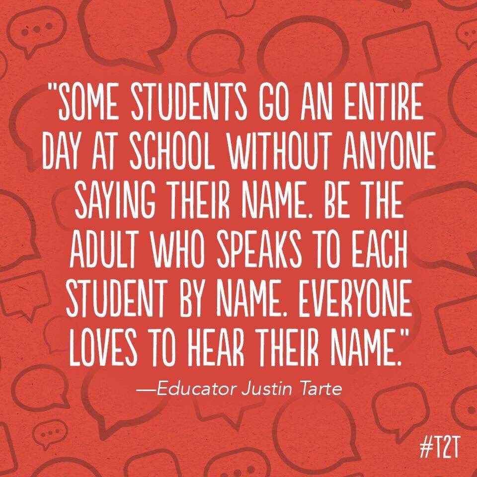 SELspace's tweet photo. Speak to each student by name and make sure you are saying names correctly...if you’re unsure ask. https://t.co/wQEG4kIYev