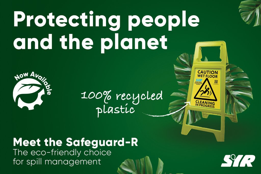 syrclean's tweet photo. Introducing the Safeguard-R ๐ฑ NOW AVAILABLE, protecting people and the planet ๐โ made from 100% recycled plasticโ
โ
#ecofriendly #recycle #recycled #switch #sustainable #SYR #syrclean #syrcleaning #cleaning #spill #safety #saferโ #safetysign #plasticpollution https://t.co/7SLFoqG4F0