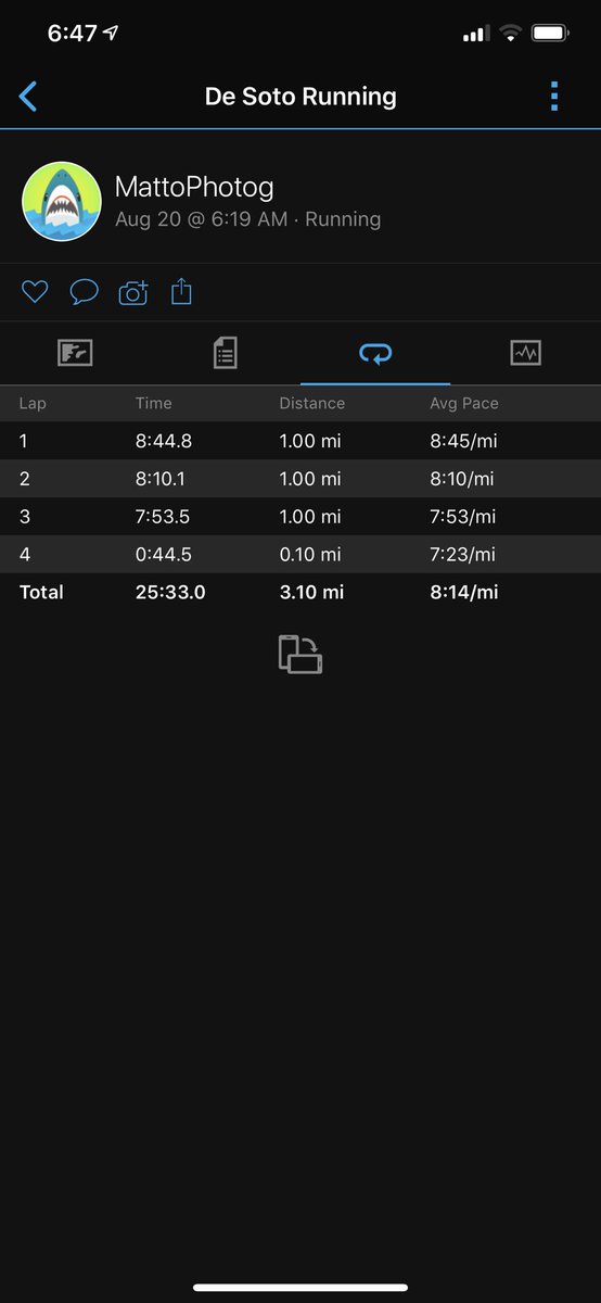 Mattophotog's tweet photo. Ran my fastest 5K of the year and my first sub 8 mile since hurting my knee last October. #Oldguyrunning #Run4Brandon @HAWKSSOCCER97 @HillsboroTrack @DeSoto_XC https://t.co/iW7DZqfIJn