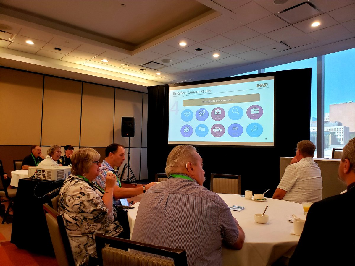 MISAOntario's tweet photo. At the #AMOConf19 breakfast, @MNP_LLP talks digital transformation models and strategies for municipalities.
#onpoli #onmuni #cdmuni @MISAOntario https://t.co/fOUHi0jMk9