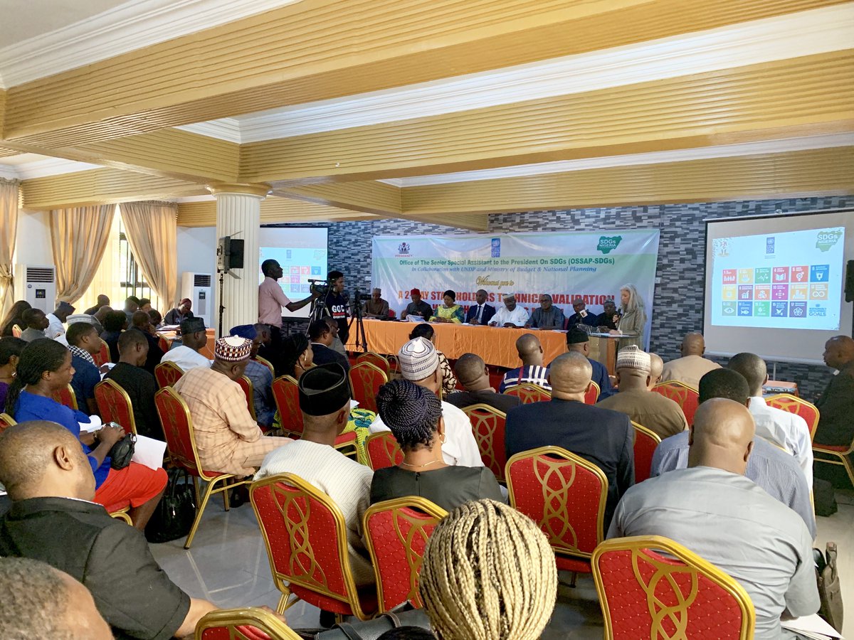 UNDPNigeria's tweet image. This important national process will lead to the adoption of the model which will facilitate efficient and effective planning and implementation of development interventions critical for the realization of the country’s SDGs promise and targets. 
#iSDG #ValidationWorkshop #UNDP