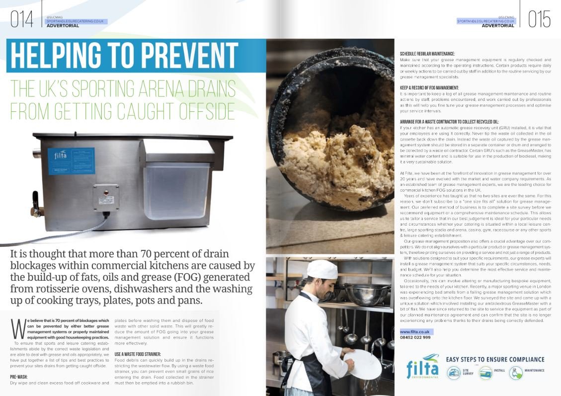 FiltaGroupUK's tweet photo. https://t.co/lzJ7tkdmwU
To ensure that sports catering establishments abide by the correct waste legislation and are able to deal with grease and oils appropriately, we have put together a list of tips and best practices to prevent your drains from getting caught offside. #Filta https://t.co/lQ0sI24qz5