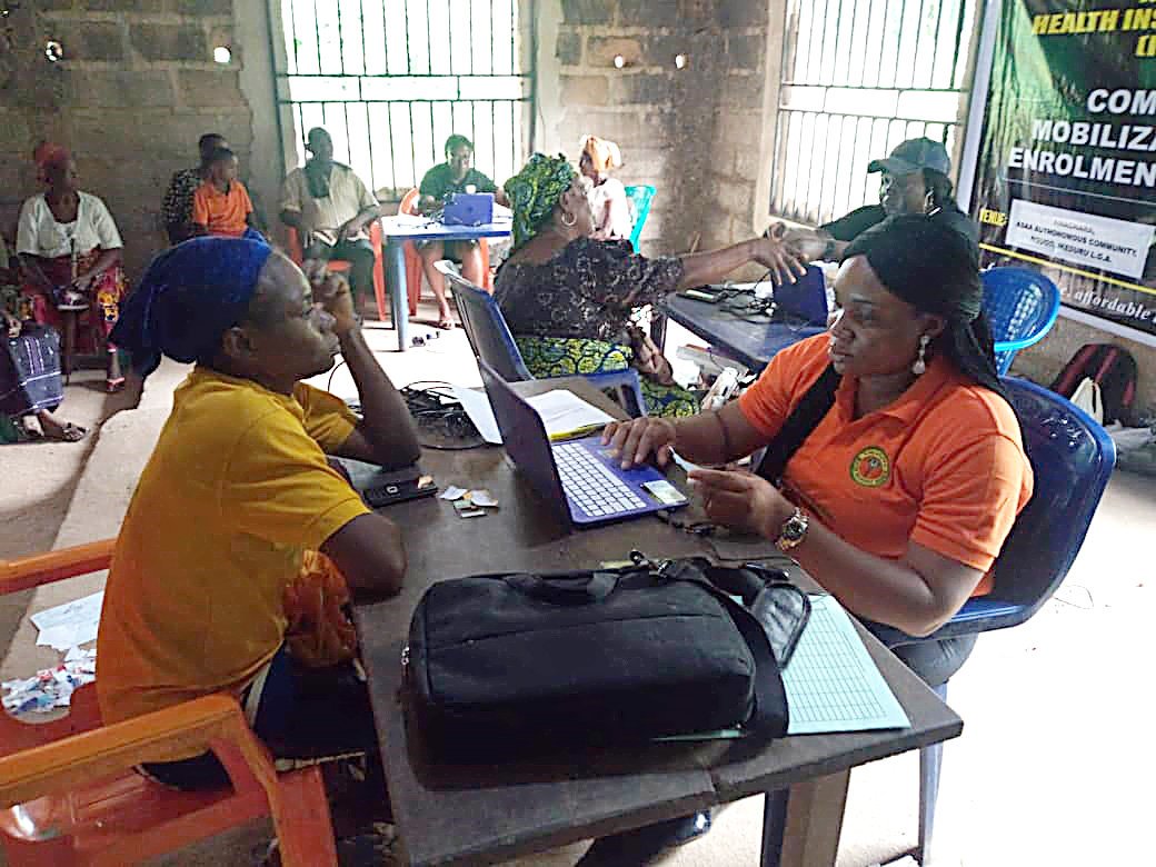 WHONigeria's tweet photo. @WHO supports @ImostateGov to implement the Imo State #HealthInsurance scheme.
Photo🖼: Enrollment of Imo Community members into the state health insurance scheme.
#UHC
#HealthForAll
#FinancialRiskProtection https://t.co/wk3clAcLnO