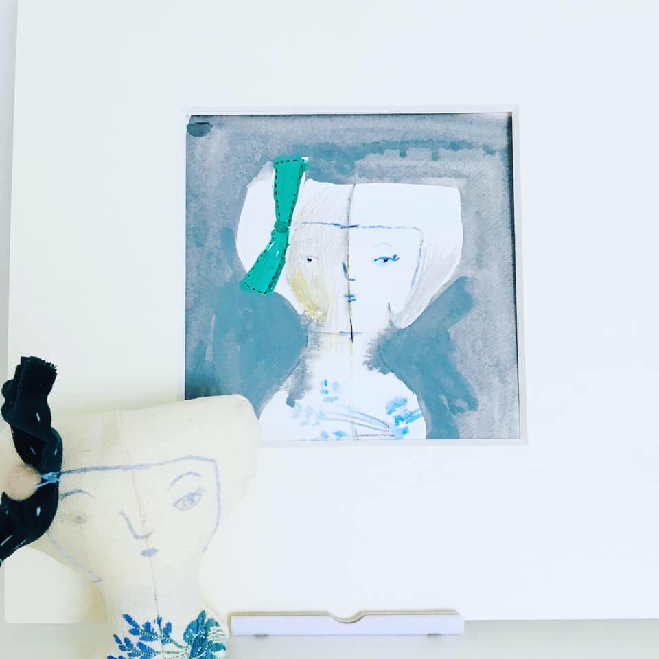 HandMadeAyr's tweet photo. Especially for us at the HandMade In Ayr Market this Saturday 24th August, Maree Hughes Art has made six tiny fabric dolls heads, hand stitched &amp; embroidered, together with illustrations. These will be for sale along with her mixed media zebra paintings. So original! #HandMadeAyr https://t.co/Vc45oSegcK