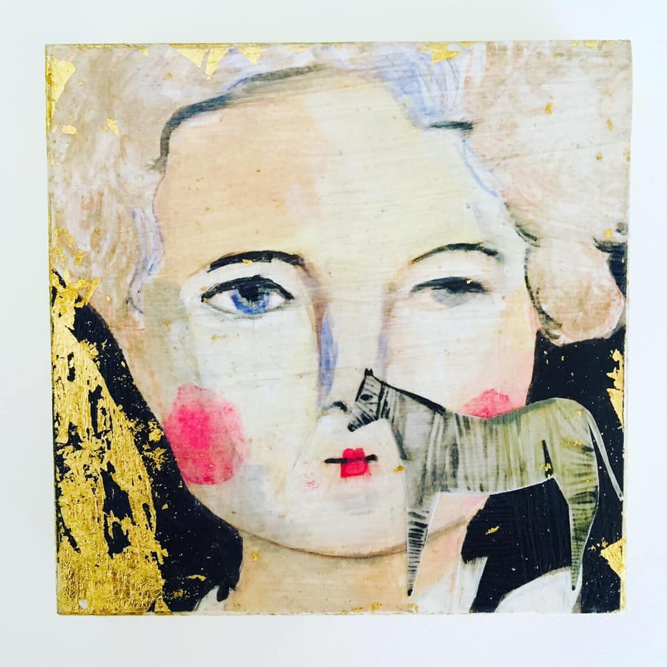 Especially for us at the HandMade In Ayr Market this Saturday 24th August, Maree Hughes Art has made six tiny fabric dolls heads, hand stitched &amp; embroidered, together with illustrations. These will be for sale along with her mixed media zebra paintings. So original! #HandMadeAyr