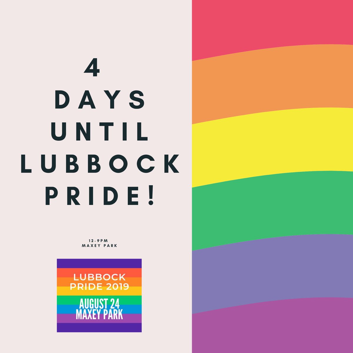 _LubbockPRIDE's tweet image. We can not wait! #lubbockpride2019 #pride2019 #Pride