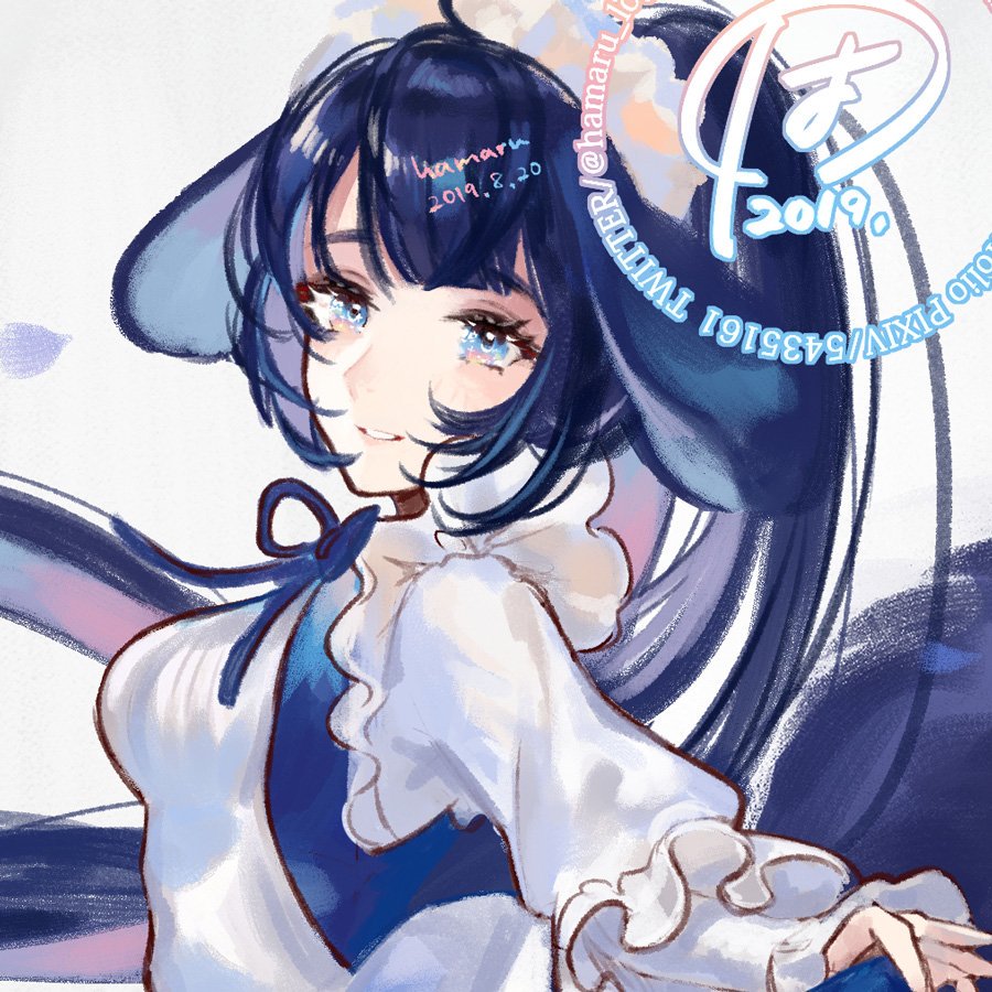 「#相互限定縛りメイド企画
青い犬のメイドさんを描いて参加しました? 」|葉丸/Hamaru🍵のイラスト