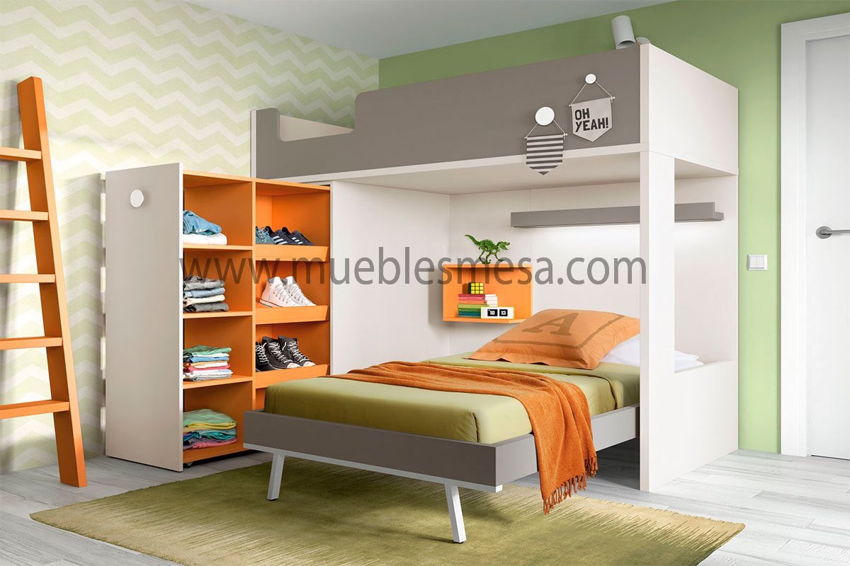 Los pequeños espacios pueden contener grandes cosas. #literas #dormitorios #juveniles #hogar #muebles