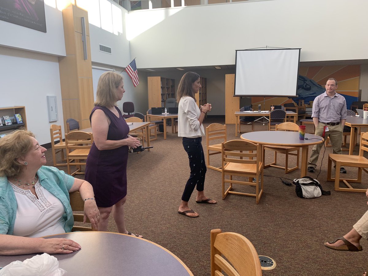 cmkelleyteach's tweet photo. Getting ready for Arena Day with staff supporting students with potential schedule concerns #rmhspride https://t.co/jM8zke70J1