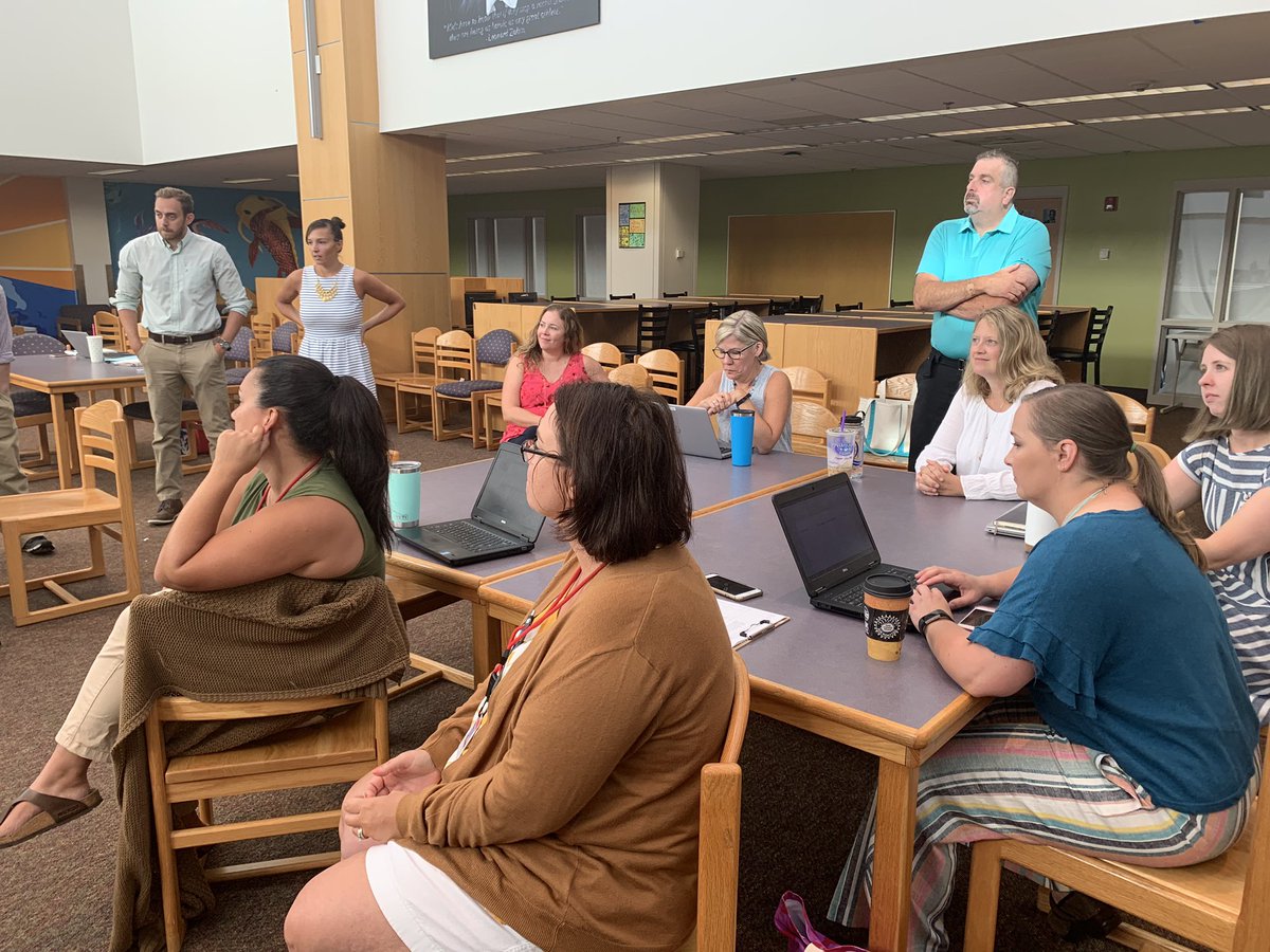 cmkelleyteach's tweet photo. Getting ready for Arena Day with staff supporting students with potential schedule concerns #rmhspride https://t.co/jM8zke70J1