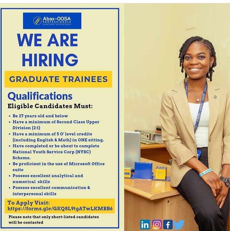 jobhubng's tweet photo. Apply Now https://t.co/pPvXdtDrG6