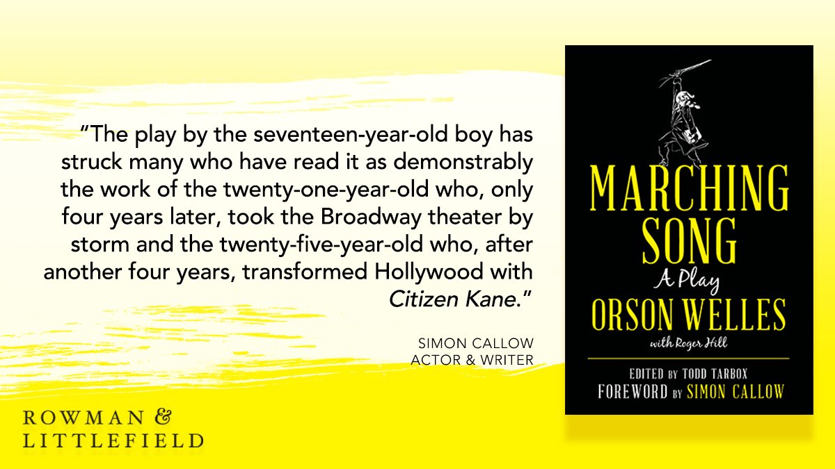RLPublisher's tweet photo. While Orson Welles would become famous for his dramatic roles in "War of the Worlds" and "Citizen Kane," his first real work was a play. 

Grab a copy of "Marching Song" today and see how he started his journey on the path to greatness. #MarchingSong

📔 https://t.co/WZAo6eb8xB https://t.co/5tzHsPK0e9