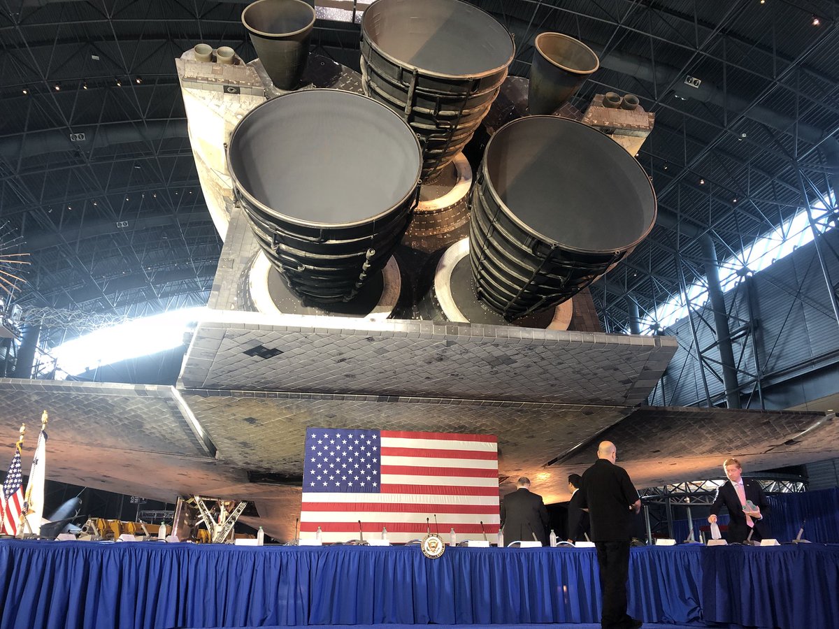 TomColvinSpace's tweet image. National Space Council meeting today. I’m one of the nerds sitting front and center! Will try to put all my live tweets in this thread. #Space #SpaceTransportation #SpacePolicy