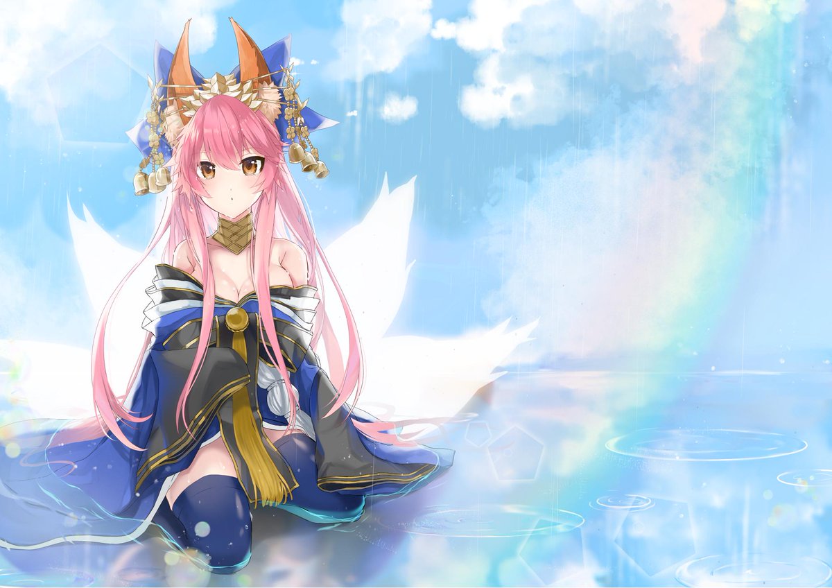 キャスター(Fate/EXTRA) 「C96に発刊いたしましたイラスト集からお気に入りのものを一枚。玉藻の前第三再臨、」|しろむのイラスト